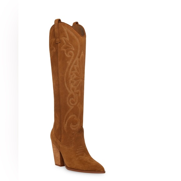 Steve Madden Lasso Western Boot - Chestnut Suede - Picture 3 of 3
